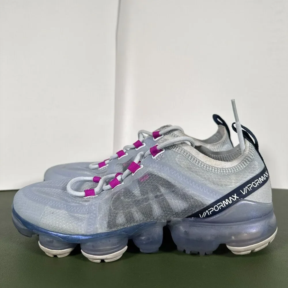 Nike Air VaporMax 2019 Shoes Womens Size 5.5 Gray Purple Running AR6632-023
